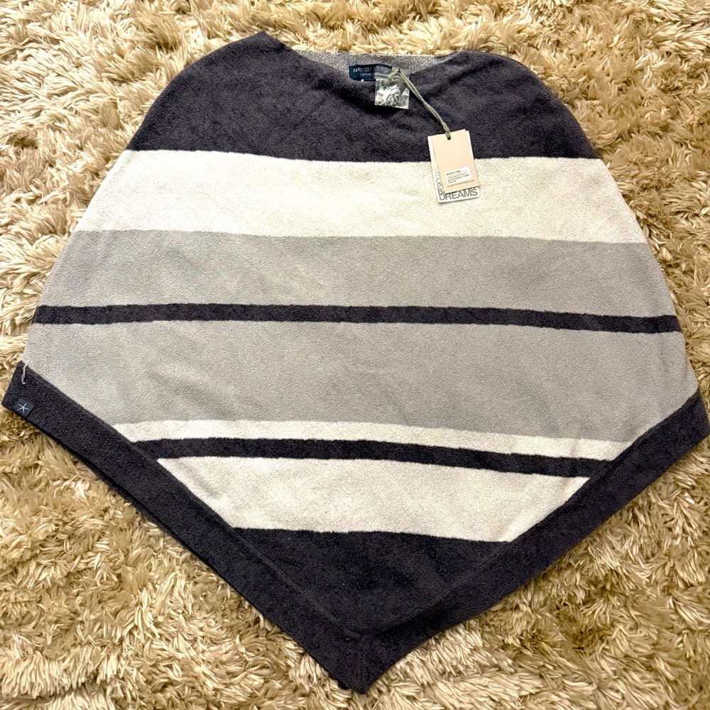 Barefoot Dreams CozyChic Ultra Lite Gray Poncho O/S